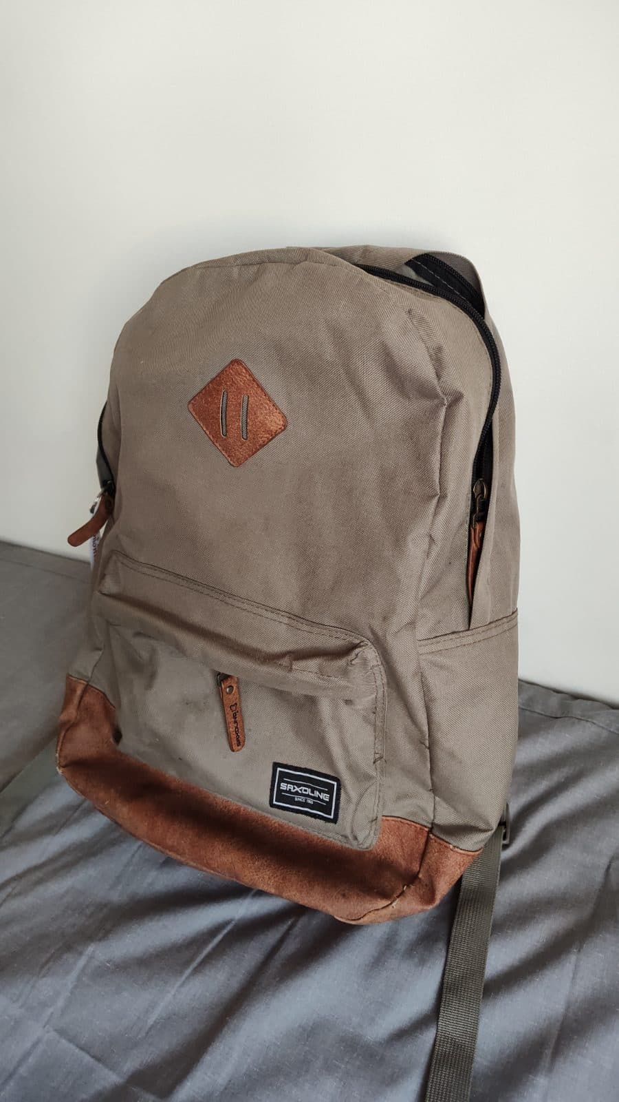 Mochila Saxoline de lona con base de ecocuero — foto 2