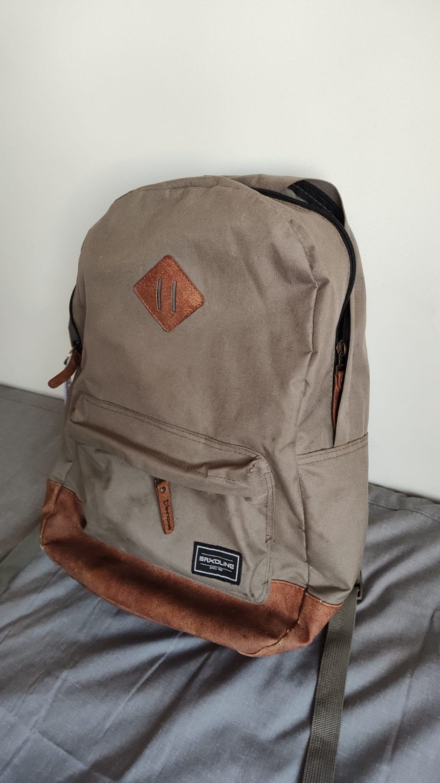 Mochila Saxoline de lona con base de ecocuero — foto 2